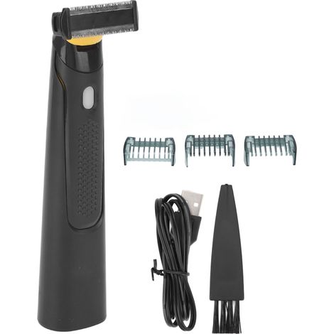 Tondeuse électrique unisexe en forme de T, tête lavable, 3 peignes guide, rasoir épilateur (1/5)