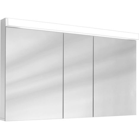 Armario con espejos LED Schneider LOW Line, 3 puertas 50/30/50cm,