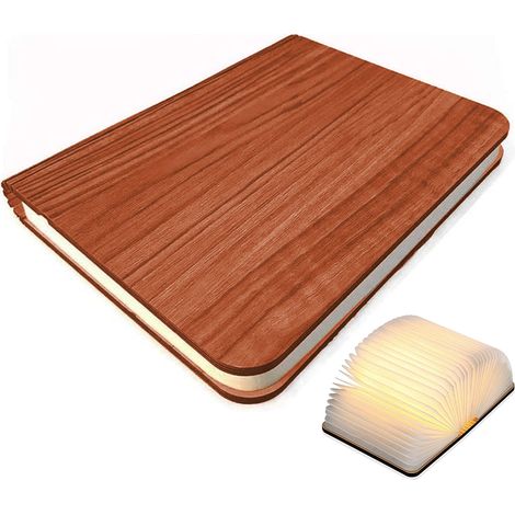 Lampe En Bois Réelle LED - Lampe De Lecture Portable Avec Sangle De Suspension Et Câble USB - Pour Intérieur Extérieur Et Urgences - 1 Pièce (1/5)