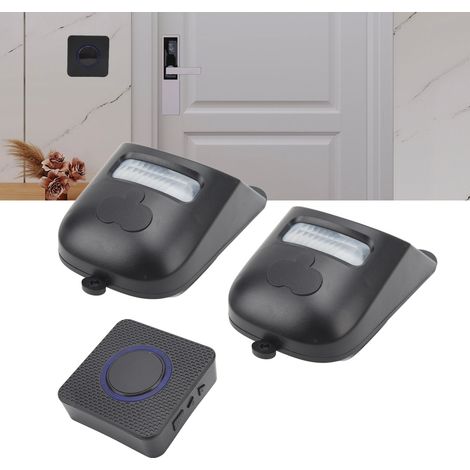 Sistema de alarma para portón infrarrojo alimentado por energía solar, detector de movimiento inalámbrico para visitantes, alarma para garaje, protección antirrobo, 3 niveles de sensibilidad, 433 MHz, (1/5)