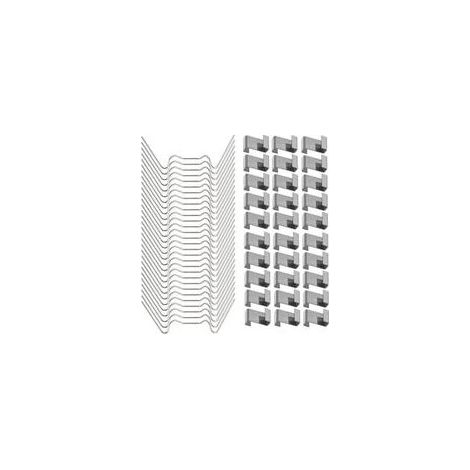 BRAVIX Clips de Fixation pour vitre de Verre à Effet de Serre en Acier Inoxydable (50 Clips de Fil W pour vitrage en Serre et 50 Clips de chevauchement en Z pour vitrage de Serre) (1/5)