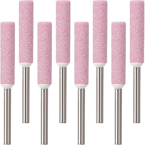 Afilador de motosierra de diamante, lima de piedra para motosierra, alicates para afilar cadenas, 4,8 mm, 8 piezas (rosa) (1/5)