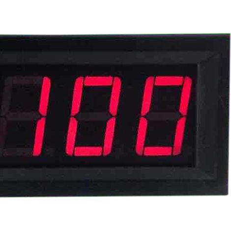 Voltmètre numérique 0,56 po, testeur de tension à 3 fils, affichage LED, 0-100 V, accessoire rouge (1/2)