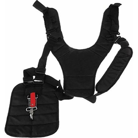 Sangle de Harnais Double épaule Universelle Réglable pour Débroussailleuse de Gazon, Harnais Débroussailleuse Double Sangle D'épaule en Nylon Durable pour Tondeuse à Gazon (1/5)