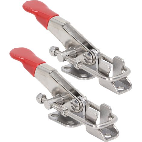 Lot Tendeur à cliquet Inox Ajustable 400lbs (181kg) - 2 Pièces Poignée de Serrage pour Coffre, Remorque et Porte (1/5)