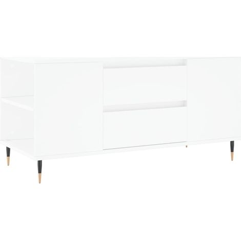 Maison Exclusive - Couchtisch Weiß 102x44,5x50 cm Holzwerkstoff