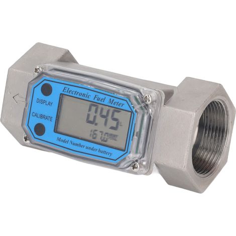 Compteur de débit turbine 1.5 pouces écran digital acier inoxydable pour carburant industrie pétrole chimie 25-150L/Min (1/5)
