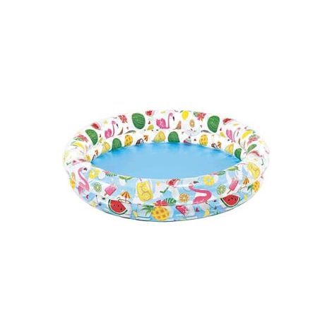 PISCINA GONFIABILE TONDA DUE ANELLI  +2 ANNI  cm.122x25h.  peso kg.0,97 (59421)    INTEX