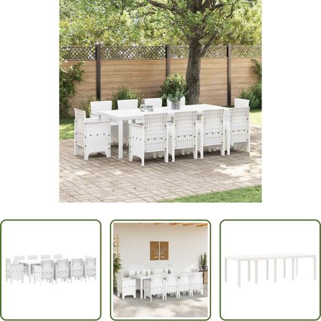 Freien Essplatz - Garten Essgruppe 11 pcs Weiß Polypropylen (1/5)