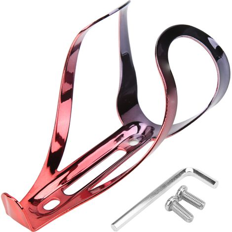 Porte-bidon vélo robuste couleur vive bords lisses léger pour VTT et route noir rouge (1/5)
