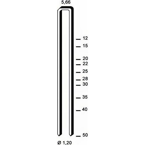 4000 agrafes E-30 INOX A2 - 5,66 x 30 x D. 1,2 mm - 6E-309 - Alsafix