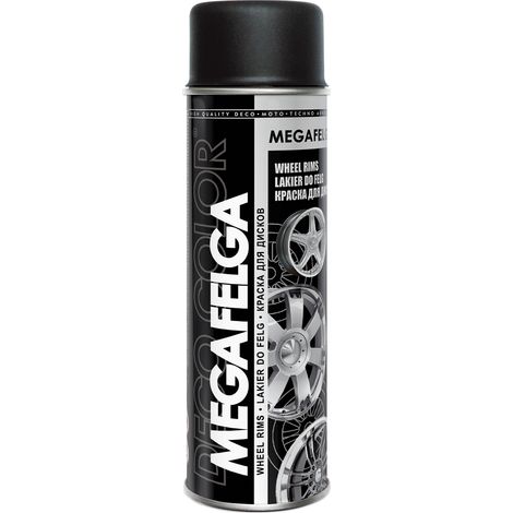Barniz acrílico Deco Color Mega Rim para acabado negro satinado 500 ml (1/2)