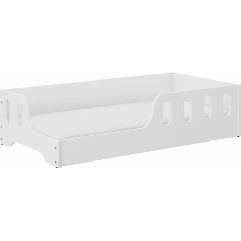 Cama infantil Montessori Coco de 140x70 cm, blanca. (1/2)