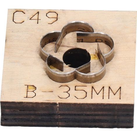 C49 B Lederschneidmatrize im Blumendesign, hohe Schärfe, leichtes Schneiden, robuste, dicke Stahlbasis, Lederschneidklinge (1/5)