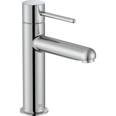 MEZCLADOR LAVABO NU DE CUERPO LISO CON AIREADOR Y MANETA PIN CROMO (1/2)