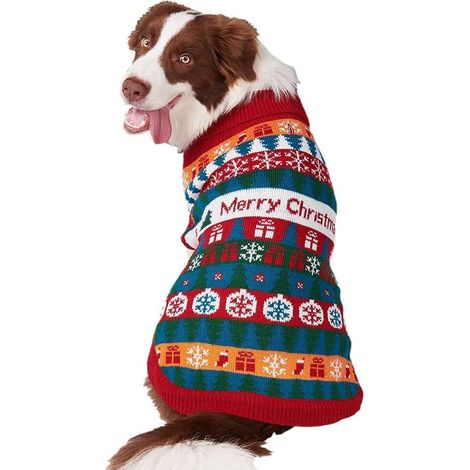 Pull en tricot pour chien joyeux Nol Vêtements d'hiver pour animaux de compagnie (couleur, S) 1 pièce (1/4)