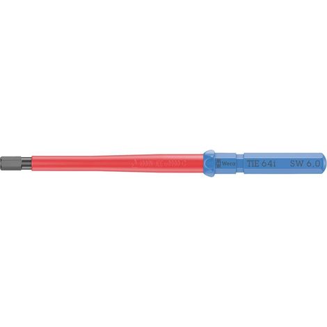 Wera Kraftform Kompakt VDE 64 i 6,0 x 157 mm TIE pour électricien 6 pans intérieurs Lame interchangeable 6.0 mm