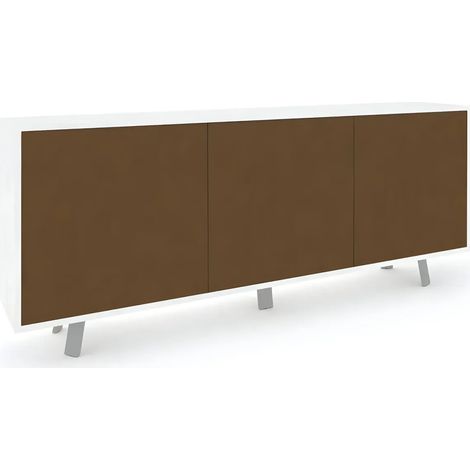 Mobile 3 Ante 177L x 41P x h74 – Finitura Bianco Opaco e Ruggine – Sarmog (1/4)
