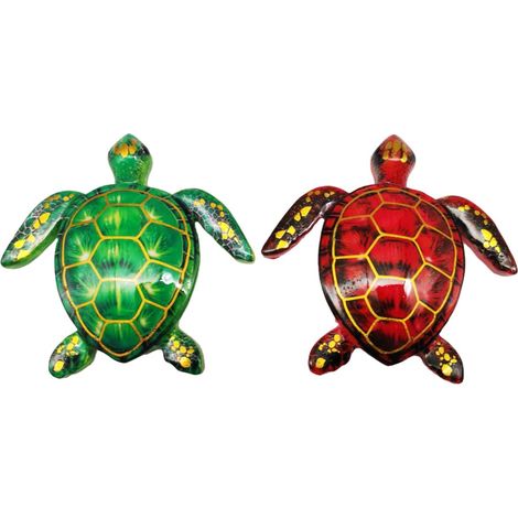 4U Magnetische Wanddekoration aus Kunstharz – Bunte Schildkröten