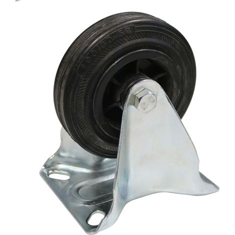 ADB Bockrolle, Ø 100 mm, Gumirolle, Schwerlastrolle, 50kg Tragkraft