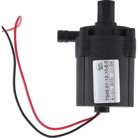 Pompe à eau DC 12V à débit réglable, moteur sans balais, circulateur submersible avec fils, pour aquarium et projet DIY (1/4)