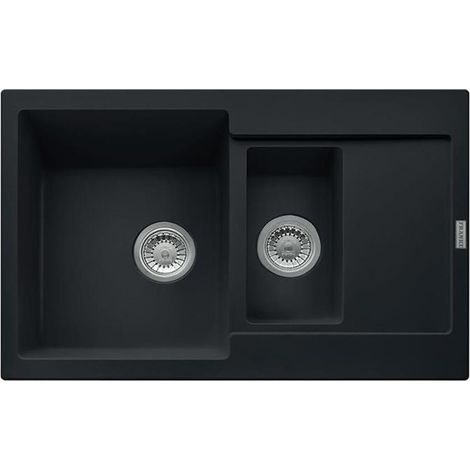 Franke Einbauspüle Maris MRG 651-78 Fragranit+ Black Matt Excenterbedienung (Druckknopf) (1/3)