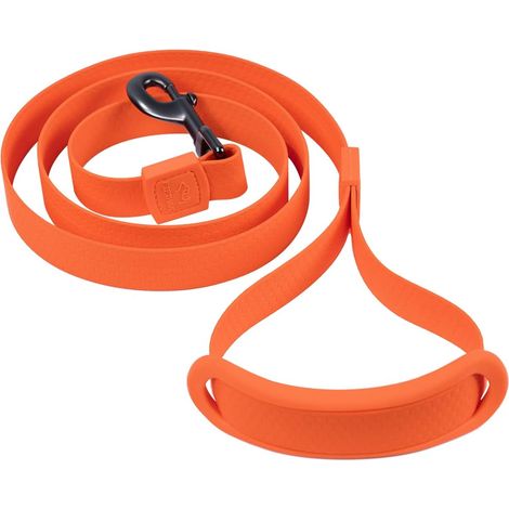 GUINZAGLIO PER CANI LUNGHEZZA 1,4 M PVC NYLON IMPERMEABILE ADDESTRAMENTO ARANCIONE (1/5)