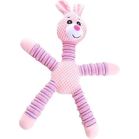 Jouet chien peluche couineur interactif multifonction, jouet à mâcher doux, stimulation mentale, anti-stress et compagnon de jeu quotidien (1/5)