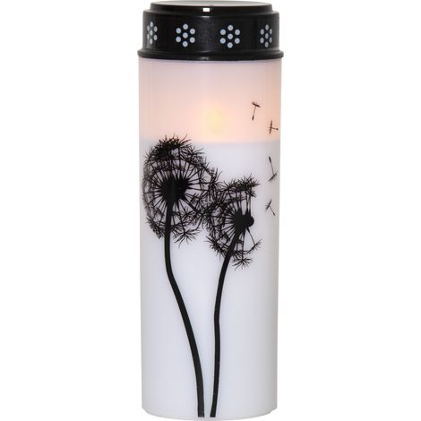 LED Grabkerze -Dandelion', Timer, hohe Leuchtdauer, warmweiß, 21cm (1/4)