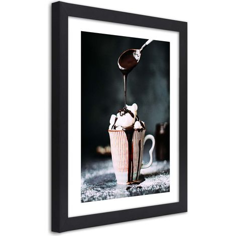 Quadro con cornice, Caffà¨ con marshmallow - 40x60 (1/5)