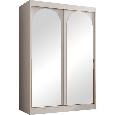 Armoire Toledo 131, Cachemire, 216x150x65cm, Portes d'armoire: Coulissantes, Nombre d'étagères: 0