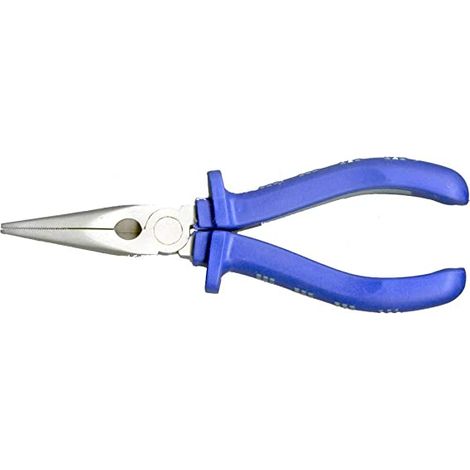 MASIDEF - PINZA PROFESSIONALE A TAGLIENTE LATERALE CON BECCHI MEZZI TONDI 160MM - IMPUGNATURA BIMATERIALE BLU/GRIGIO