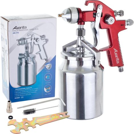 PISTOLA PER VERNICIATURA PROFESSIONALE AUARITA HP 1.4MM SERBATOIO INFERIORE 1L (1/5)