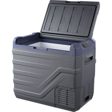 Réfrigérateur de voiture 12V 45L, zone unique, congélateur portable avec éclairage intégré, -20°C à 20°C, alimenté en 12/24V DC et 100-240V AC, idéal pour camping, van et extérieur. (1/5)