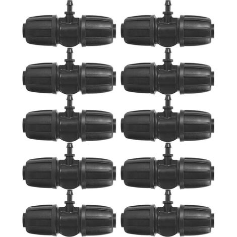 10 stücke 16mm zu 4/7 Garten Schloss Stacheldraht T-anschluss für PE Schlauch Garten Bewässerung (1/4)