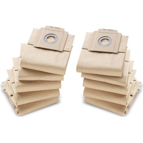 Kärcher – Sachet de 10 filtres papier pour aspirateurs à sec – Classe de poussières BIA-C M – Compatible T 7/1 et T 10/1 (1/9)
