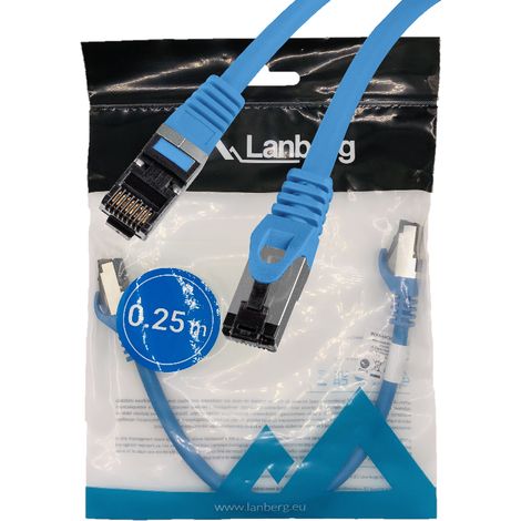 LAN-Internetkabel RJ45 Patchkabel Cat.8.1 SFTP blau 0,25 m (1/5)