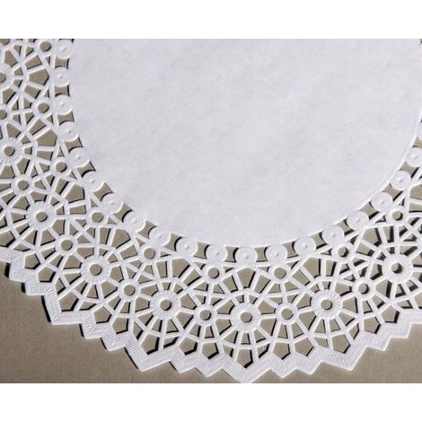 Serviettes en papier blanc ajouré 25 cm 12 pièces (1/2)