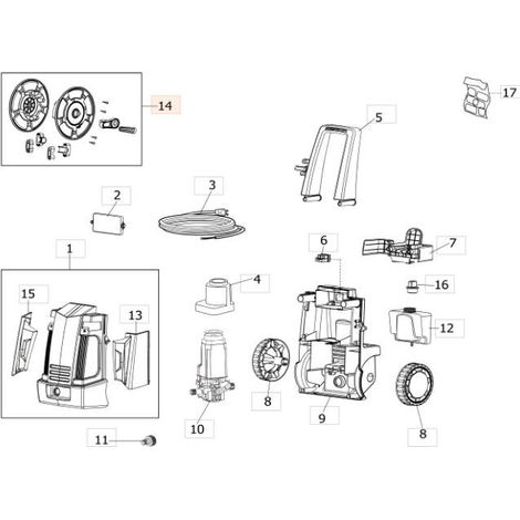 KIT DE CARRETE DE MANGUERA EMAK ORIGINAL CH70020208