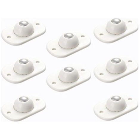 Lot de 8 Roulettes Auto-Adhésives, Mini Roulettes à Billes Autocollantes en Plastique pour Meubles, Roulettes Pivotantes 360 ° à Billes Pour Petits Meubles, Boîte de Rangement (1/5)
