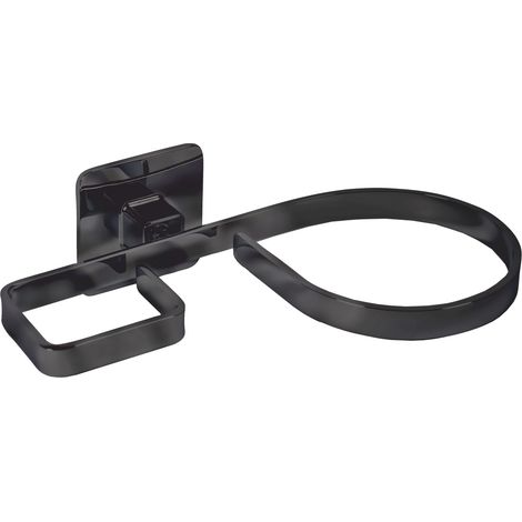 Support pour sèche-cheveux et fer à lisser mural noir mat mod. Cold wind black
