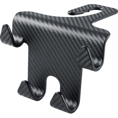 Support Téléphone Portable - Crochet Multifonctionnel Pour Dos De Siège Auto - Charge Maximale 9 kg - ABS Noir - Dimensions 10 x 9,3 x 9 cm - 1 Pièce (1/5)