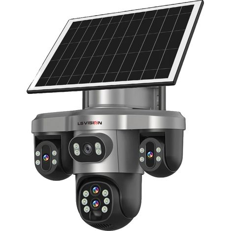 Cámara de seguridad, zoom óptico 10X, alimentada por energía solar, 20MP 4G 10XZoom (1/2)