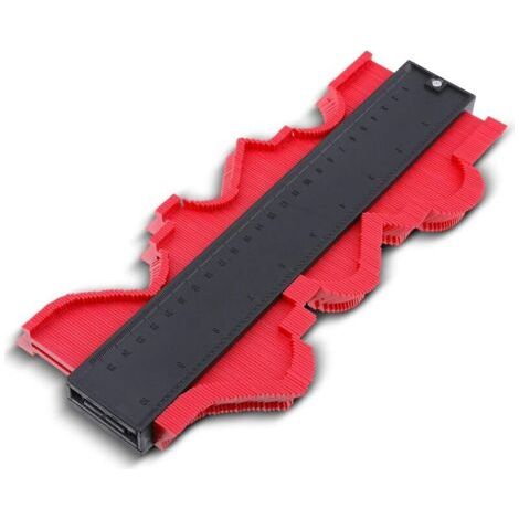 Jauge de contour irrégulière règle radian jauge de contour 25CM rouge (1/5)