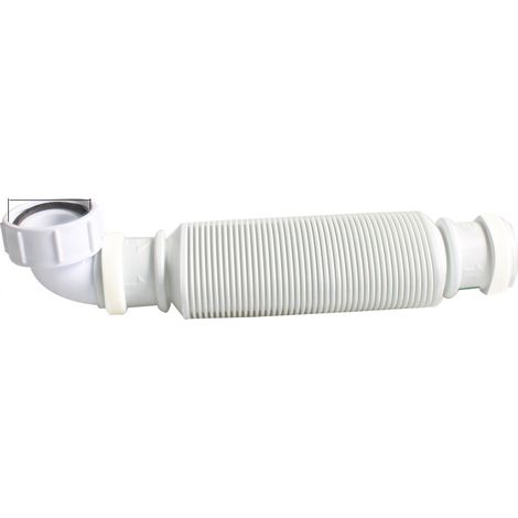 Platzsparender Spülbeckensiphon ⌀40 mm, weiß (1/4)