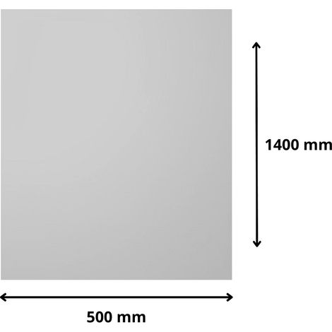 Plaque verre acrylique miroir 3 mm - 50 x 140 cm (500 x 1400 mm) - Verre synthétique - Bord droits - Plexiglass