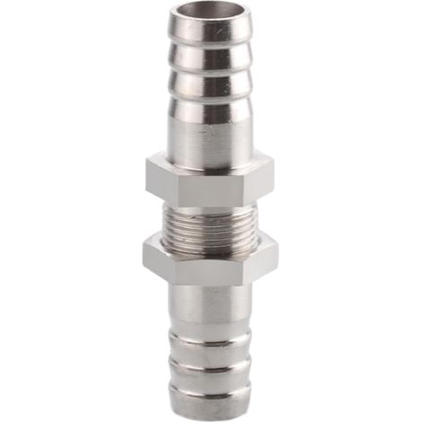 Raccord cannelé en laiton 1/2", filetage femelle, épisseur de métaux, barbillons, raccord tuyau, connecteur adaptateur pour air, eau, huile (épaisseur 8 mm) Pagode 12 Mm Argent (1/5)