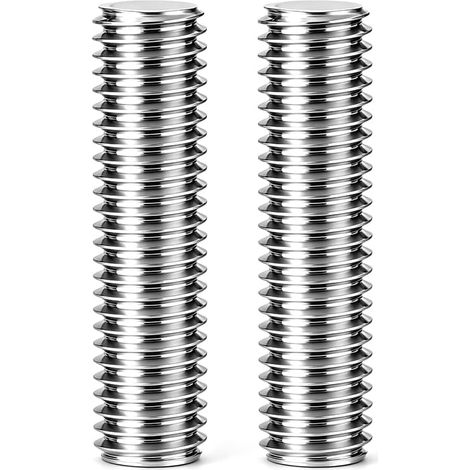 Tige Filetée M10x100mm, Inox 304 (M10x100) 2 barres filetées droites pour ancrage, pinces, suspentes, U, anticorrosion, idéal construction/machines (1/5)