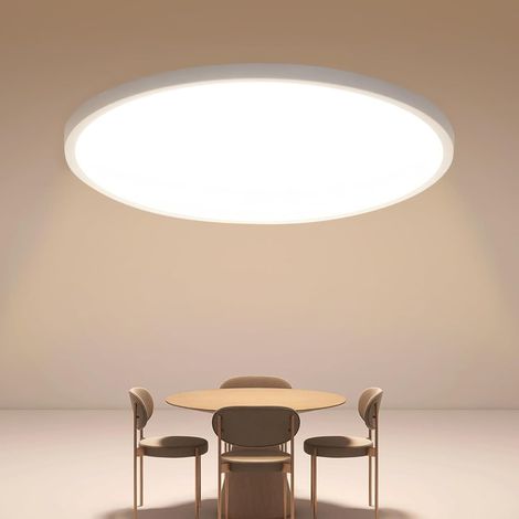 LED-Deckenleuchte Ø40cm, 36W 3980LM, IP44 LED-Badezimmer-Deckenleuchte, 3000K warmweißes Licht für Schlafzimmer, Badezimmer, Küche, Flur, Balkon [Energieklasse E]