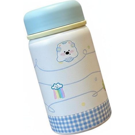 Insulated Cup/Bottle/Flask, Stainless Steel 316, Taste-Free, with Leak-Proof Lid, Soft-Close Handle, Stable Base, Compact, Suitable for [User Name], Blue, Style 2 (1/5)